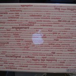 MacBook with tag cloud