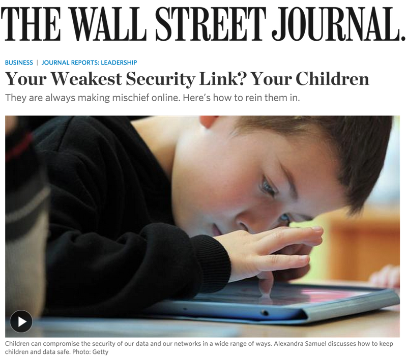 Your Weakest Security Link? Your Children