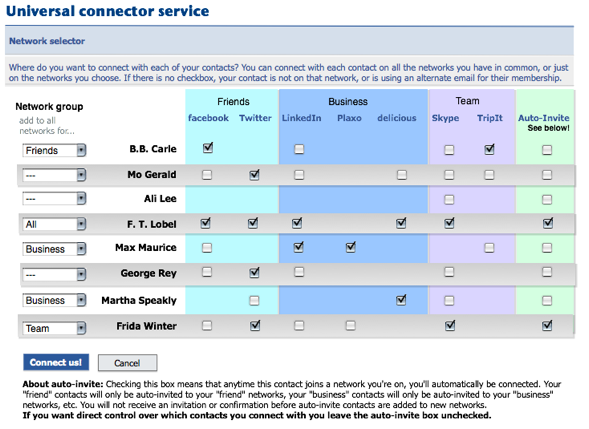 Wanted: Universal connector service for all my friends and social networks