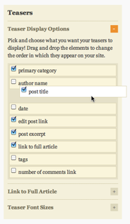 How to use Thesis to customize your teasers by page and category