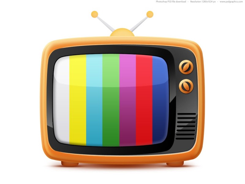 TV with color bars