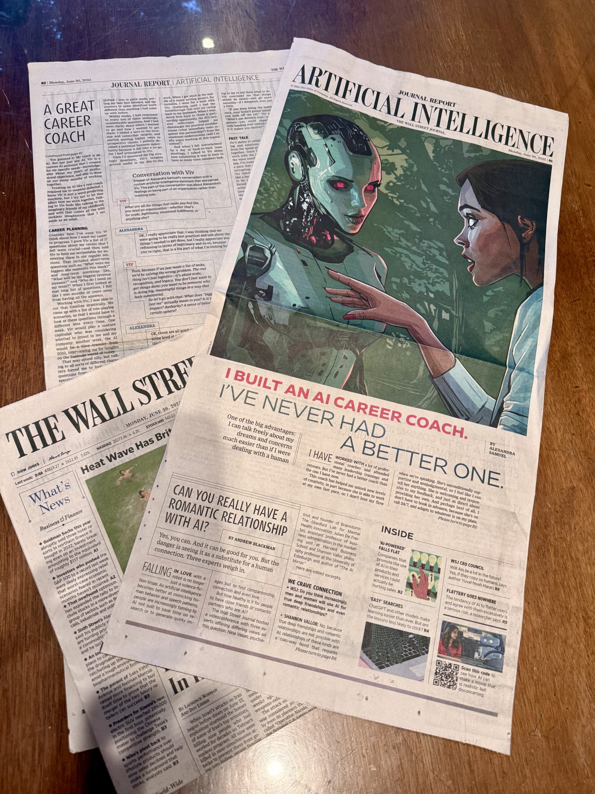 Wall Street Journal AI Coach story