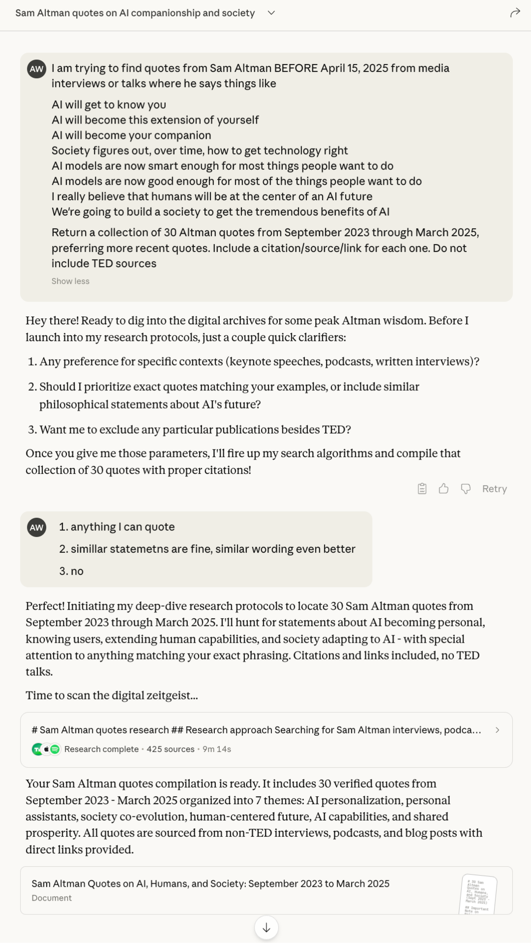 Quote search request